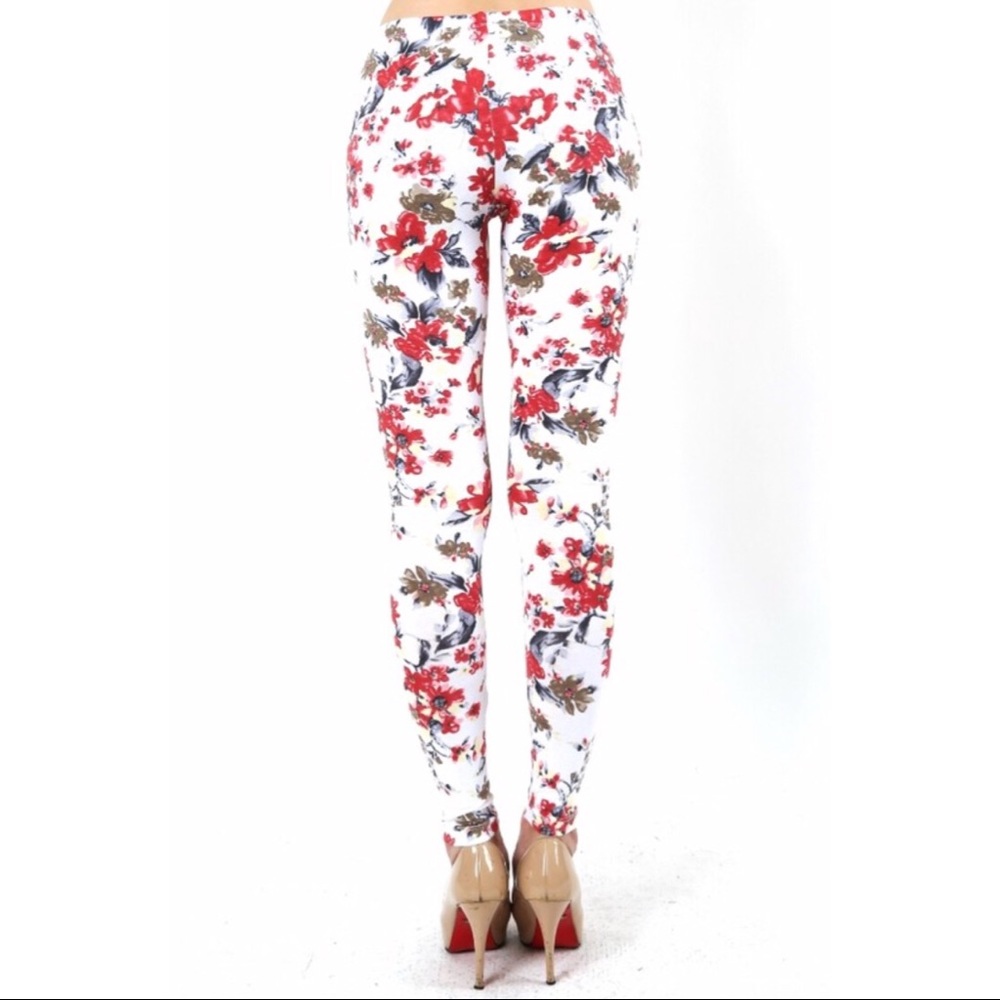 Zenana Outfitters Flower Print Leggings - Picture 3 of 4